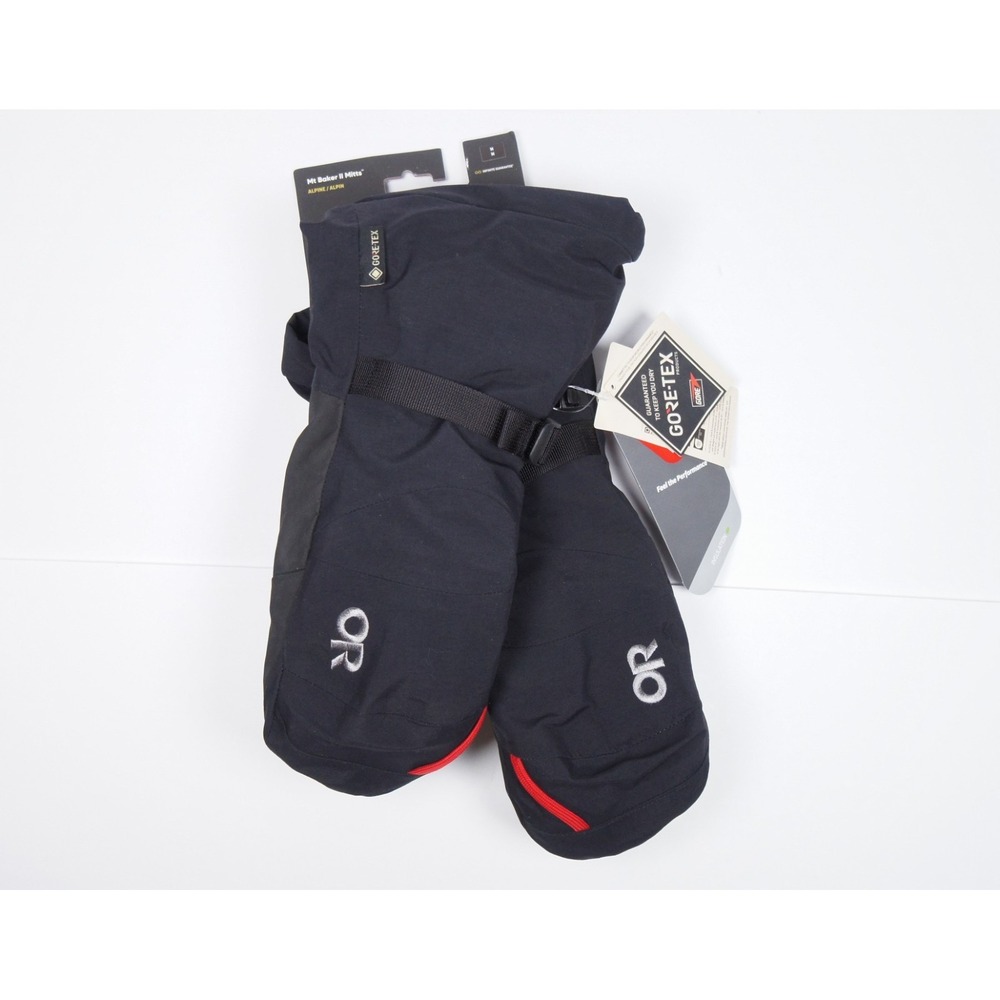 Outdoor Research Mitts Mens Medium Black Mt Baker II Gore Tex Snow Gloves NEW